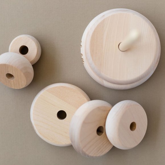 Personalized Wooden Pyramid Stacking Toy - Picture 3 of 6